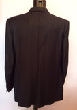 Smart Jaeger Dark Blue Pinstripe Wool Suit Size 44L/36W - Whispers Dress Agency - Sold - 4