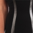 Sara Bernshaw Llia Black & Gunmetal Faux Leather Trim Dress Size 16 - Whispers Dress Agency - Sold - 4