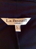 LK Bennett Black Short Sleeve Wrap Dress Size 14 - Whispers Dress Agency - Sold - 4