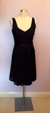 Coast Black Applique Occasion Dress Size 12 - Whispers Dress Agency - Womens Dresses - 1