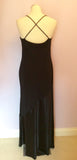 Monsoon Black Beaded Straps Long Evening Dress Size 16 - Whispers Dress Agency - Sold - 2