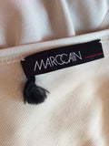 Marccain Beige & White Stripe Wrap Dress Size N3 UK 12/12 - Whispers Dress Agency - Womens Dresses - 4