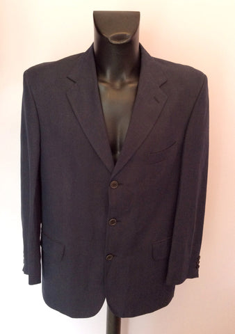 Jaeger Dark Blue Linen & Silk Suit Size 40S/ 32W/ 31L - Whispers Dress Agency - Sold - 2