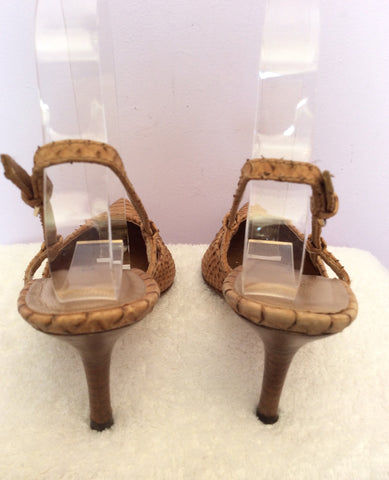 Daniel Tan Snakeskin Leather Slingback Heels Size 5/38 - Whispers Dress Agency - Womens Heels - 3