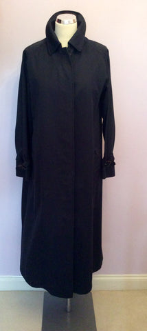 Burberry Dark Navy Blue Mac / Coat Size 12 X Long - Whispers Dress Agency - Sold - 1
