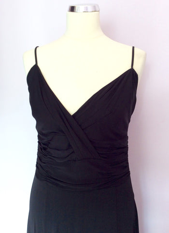 MONSOON BLACK STRAPPY OCCASION DRESS SIZE 12 - Whispers Dress Agency - Womens Dresses - 2
