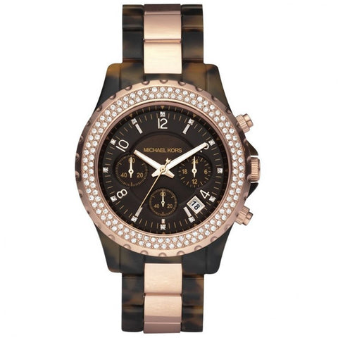 Michael Kors Rose Gold & Tortoise Shell Watch - Whispers Dress Agency - Womens Jewellery - 1