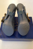 BRAND NEW VIVIENNE WESTWOOD ANGLOMANIA GREY 2 BUCKLE STRAP TEMPTATION HEELS SIZE 6/39 - Whispers Dress Agency - Sold - 5