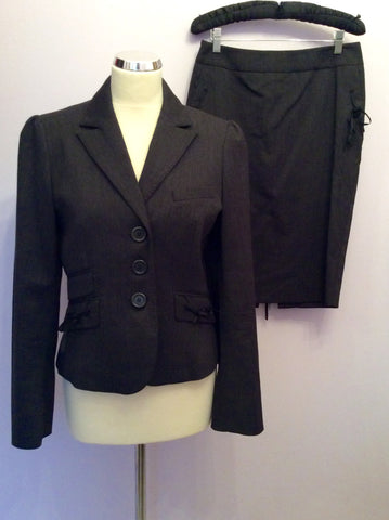 Whistles Dark Grey Wool Skirt Suit Size 10 - Whispers Dress Agency - Sold - 1