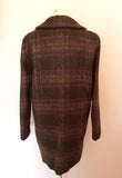 Brora Dark Brown & Purple Shades Weave Wool Coat With Silk Lining - Whispers Dress Agency - Sold - 3