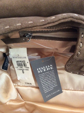 Brand New Ann Taylor Light Brown Suede Boots & Matching Handbag Size 3.5/36 - Whispers Dress Agency - Sold - 10