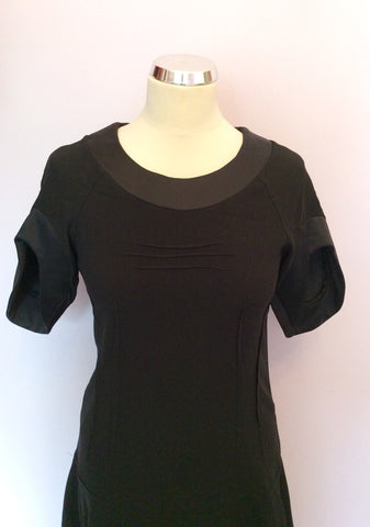 VIVI BLACK SHORT SLEEVE DRESS SIZE 42 UK 12 - Whispers Dress Agency - Womens Dresses - 2