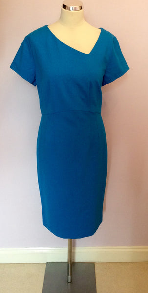 Brand New Pied A Terre Azure Blue Seam Detail Dress Size 16 - Whispers Dress Agency - Womens Dresses - 1