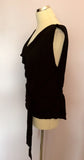 VIVIENNE WESTWOOD RED LABEL BLACK SCOOP NECK TIE WAIST TOP SIZE L - Whispers Dress Agency - Sold - 2