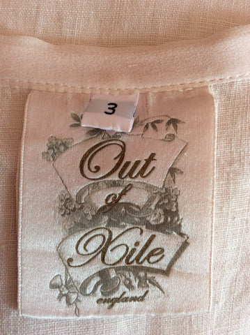 Out Of Xile Pale Pink Linen & Silk Trim Wrap Top Size 3 UK 14 - Whispers Dress Agency - Womens Tops - 4