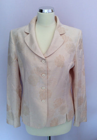 KASPER PALE PEACH FLORAL PRINT KNEE LENGTH SKIRT SUIT SIZE 12 - Whispers Dress Agency - Womens Suits & Tailoring - 2