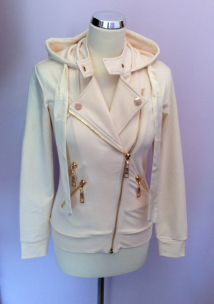 Brand New Josh V Cream & Gold Hooded Zip Top Size XS - Whispers Dress Agency - Sold - 1