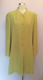 WINDSMOOR LIME GREEN LONG JACKET & MATCHING SILK SCARF SIZE 16 - Whispers Dress Agency - Sold - 4