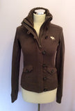Abercrombie & Fitch Brown Zip & Button Fasten Cardigan Size S - Whispers Dress Agency - Womens Activewear - 3