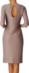 Reiss Tatiana Beige & Gold Shimmer Dress Size 10 - Whispers Dress Agency - Womens Dresses - 2
