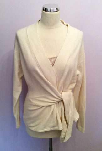Kenar Ivory V Neck Tie Side Jumper Size XL - Whispers Dress Agency - Womens Knitwear - 1