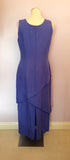 BLACKY DRESS LAVENDER LINEN BLEND LONG ASYMETRIC TIERED DRESS SIZE 14 - Whispers Dress Agency - Womens Dresses - 3