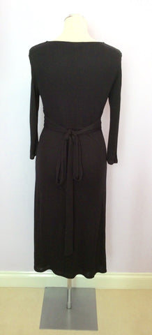 Coast Black V Neckline 3/4 Sleeve Dress Size 12 - Whispers Dress Agency - Womens Dresses - 4