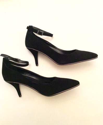 Brand New Carvela / Kurt Geiger Black Suede Ankle Strap Heels Size 7/40 - Whispers Dress Agency - Sold - 3