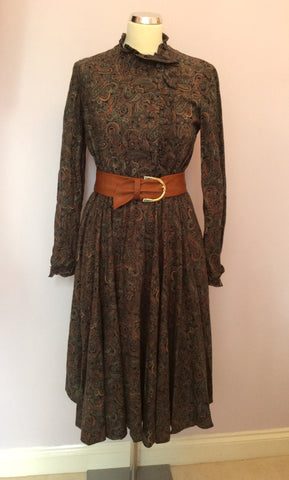 Vintage Vogue American Designer Original Print Dress Size 10 - Whispers Dress Agency - Womens Vintage - 1