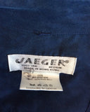 Vintage Jaeger Blue Silk Hooded Jacket Size M - Whispers Dress Agency - Womens Vintage - 3
