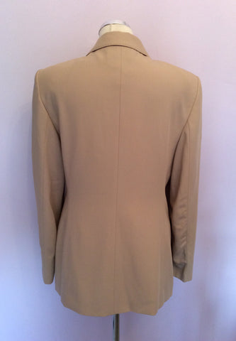 Feraud Beige Virgin Wool Jacket Size 14 - Whispers Dress Agency - Womens Suits & Tailoring - 2