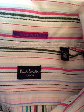 Paul Smith Multi Coloured Stripe Cotton Shirt Size 15.5" - Whispers Dress Agency - Mens Formal Shirts - 2