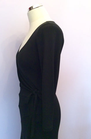 Moschino Cheap And Chic Black Wrap Style Dress Size 12 - Whispers Dress Agency - Sold - 3