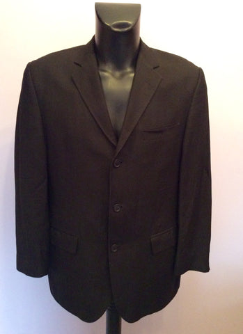 Jaeger Black Wool & Linen Blend Suit Jacket Size 40S - Whispers Dress Agency - Womens Suits & Tailoring - 1