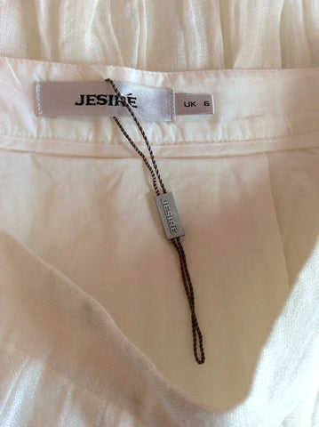 Brand New Jesire Winter White Linen Skirt Size 6 - Whispers Dress Agency - Womens Skirts - 3