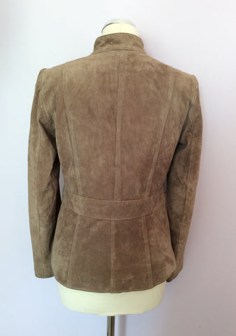 Laura Ashley Light Brown Suede Jacket Size 10 - Whispers Dress Agency - Sold - 4