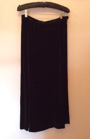 Planet Black Velvet Long Skirt Size 14 - Whispers Dress Agency - Womens Skirts - 1