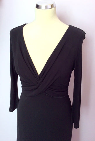 Coast Black V Neckline 3/4 Sleeve Dress Size 12 - Whispers Dress Agency - Womens Dresses - 5