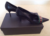 Gucci Black Leather Court Shoes Size 5/38 - Whispers Dress Agency - Sold - 2