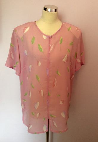 Jacques Vert Pink Floral Blouse, Jacket & Skirt Suit Size 16/18 - Whispers Dress Agency - Womens Suits & Tailoring - 6