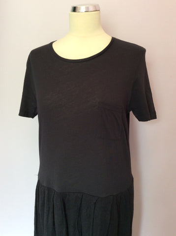 Cos Black Cotton Top & Wrap Around Linen Skirt Dress Size M - Whispers Dress Agency - Sold - 5