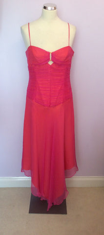 Laundry By Shelli Segal Pink & Orange Silk Dress Size 14 - Whispers Dress Agency - Womens Dresses - 1