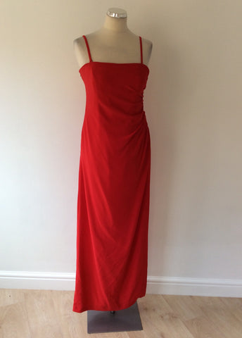 COAST RED STRAPPY/STRAPLESS LONG EVENING DRESS SIZE 12 - Whispers Dress Agency - Womens Dresses - 1