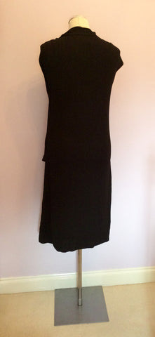 Isabel De Pedro Black Draped Stretch Jersey Dress Size 16 - Whispers Dress Agency - Sold - 5