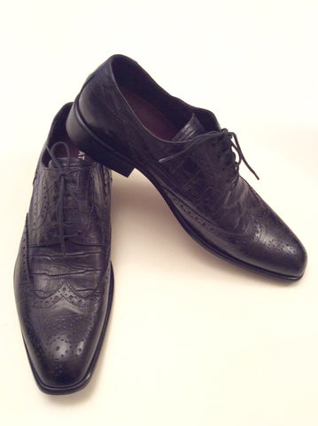 Smart Pat Calvin Italian Leather Lace Up Shoes Size 7/41 - Whispers Dress Agency - Mens Formal Shoes - 1