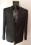 Racing Green Navy Blue Pinstripe Wool Suit Size 40L/ 34L - Whispers Dress Agency - Mens Suits & Tailoring - 2