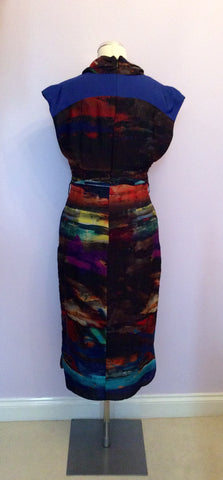 Ted Baker Multi Coloured Print Dress Size 2 UK 12 - Whispers Dress Agency - Sold - 4
