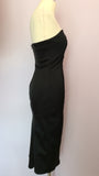 Coast Black Matt Satin Strapless Pencil Dress Size 12 - Whispers Dress Agency - Womens Eveningwear - 2