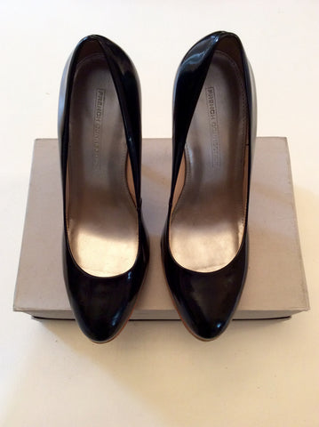 FRENCH CONNECTION BLACK LEATHER & TAN HEELS SIZE 7/40 - Whispers Dress Agency - Womens Heels - 3