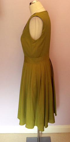 Brand New Ellen Tracy Green Beaded & Jewel Trim Dress Size 12 - Whispers Dress Agency - Womens Dresses - 3